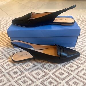 Jack Rogers Women's Black Slingback Flats